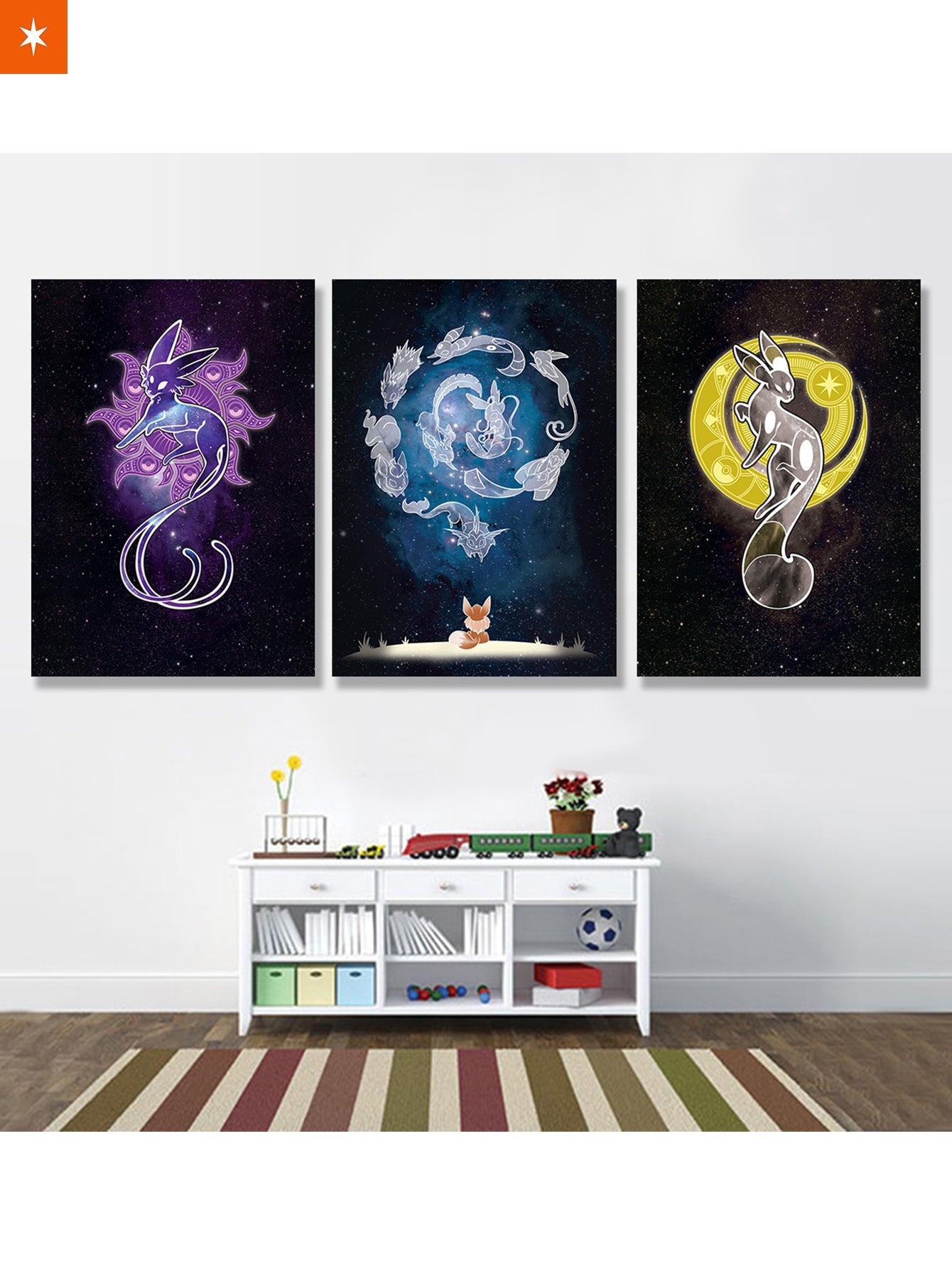 Fandomaniax - Eevee Starry Collection 3 Piece Canvas