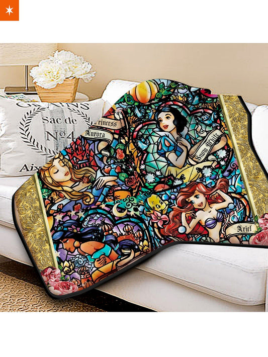 Fandomaniax - Enchanted Tales Stained Glass Quilt Blanket