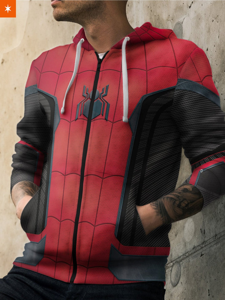 Fandomaniax - Far From Home Spidey Unisex Zipped Hoodie