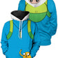 Fandomaniax - Finn Adventure Time Unisex Pullover Hoodie