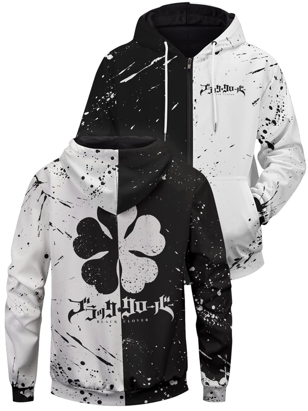 Fandomaniax - Five-Leaf Clover Unisex Zipped Hoodie