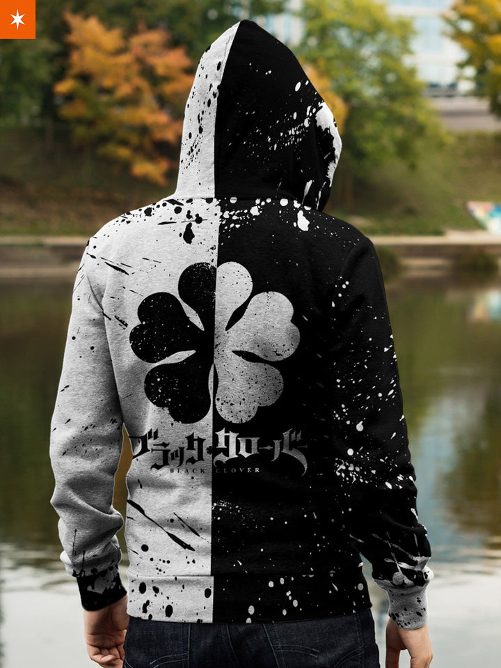 Fandomaniax - Five-Leaf Clover Unisex Zipped Hoodie