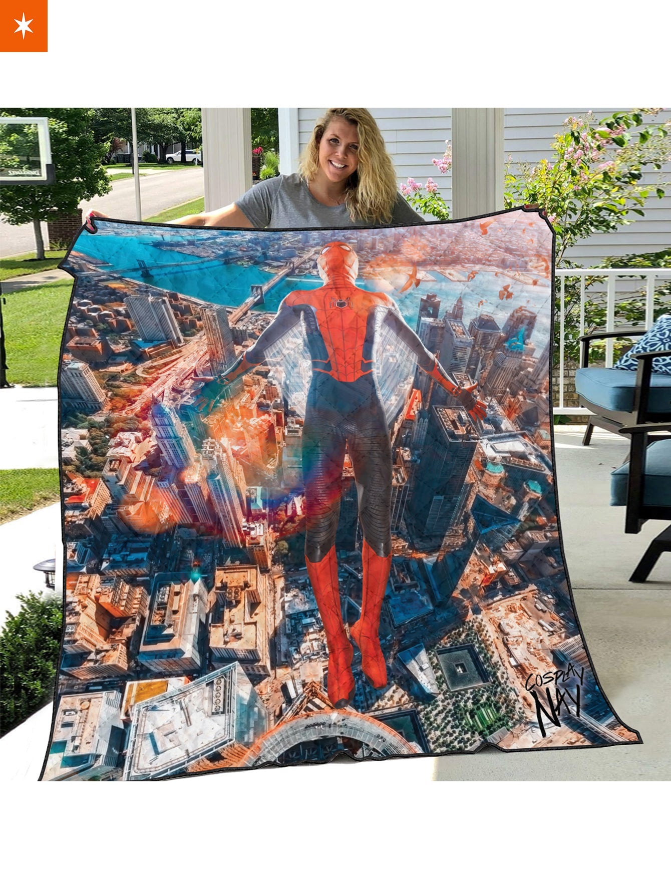 Fandomaniax - Friendly Neighborhood Hero - Signed Quilt Blanket