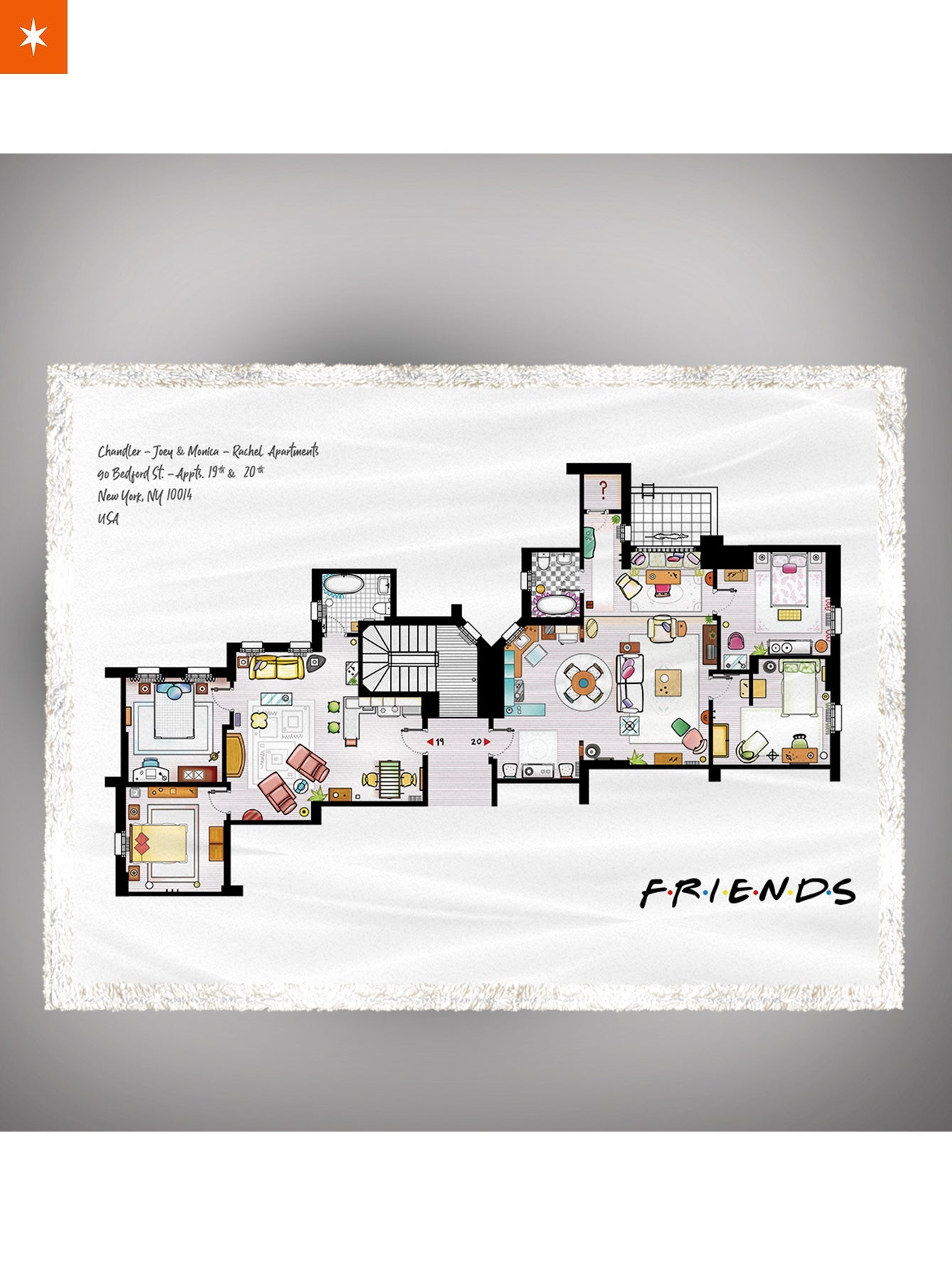 Fandomaniax - Friends Apartment Throw Blanket