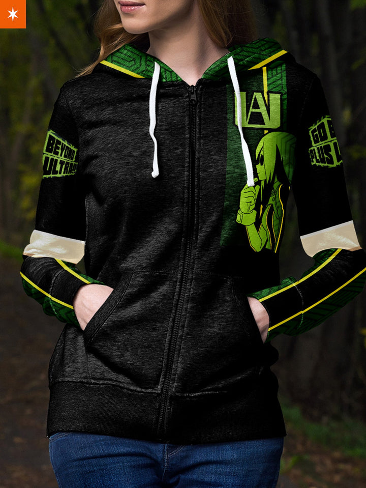 Fandomaniax - Frog Hero Tsuyu Unisex Zipped Hoodie