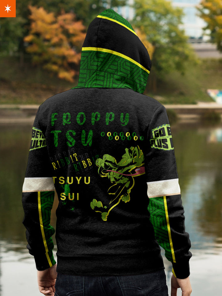 Fandomaniax - Frog Hero Tsuyu Unisex Zipped Hoodie