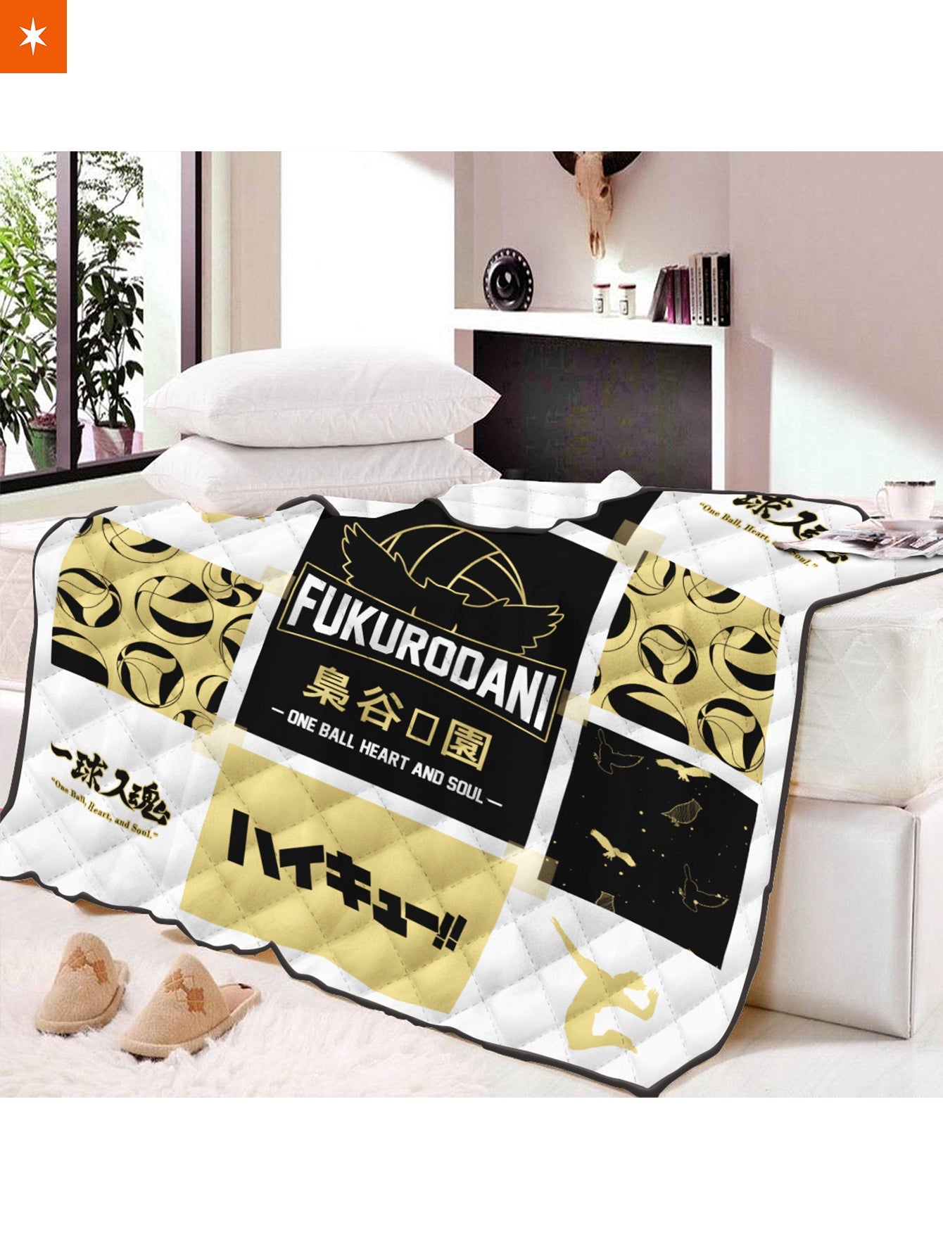 Fandomaniax - Fukurodani Cozy Quilt Blanket
