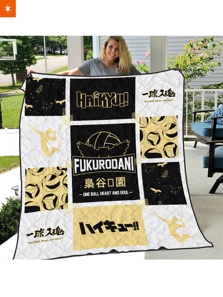 Fandomaniax - Fukurodani Cozy Quilt Blanket