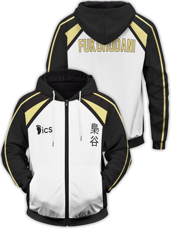 Fandomaniax - Fukurodani Unisex Zipped Hoodie