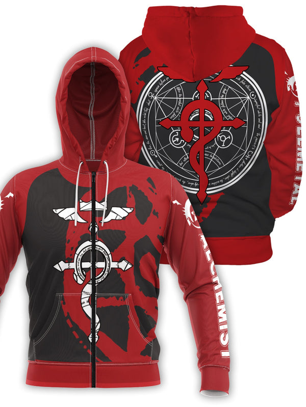 Fandomaniax - Fullmetal Alchemist Unisex Zipped Hoodie