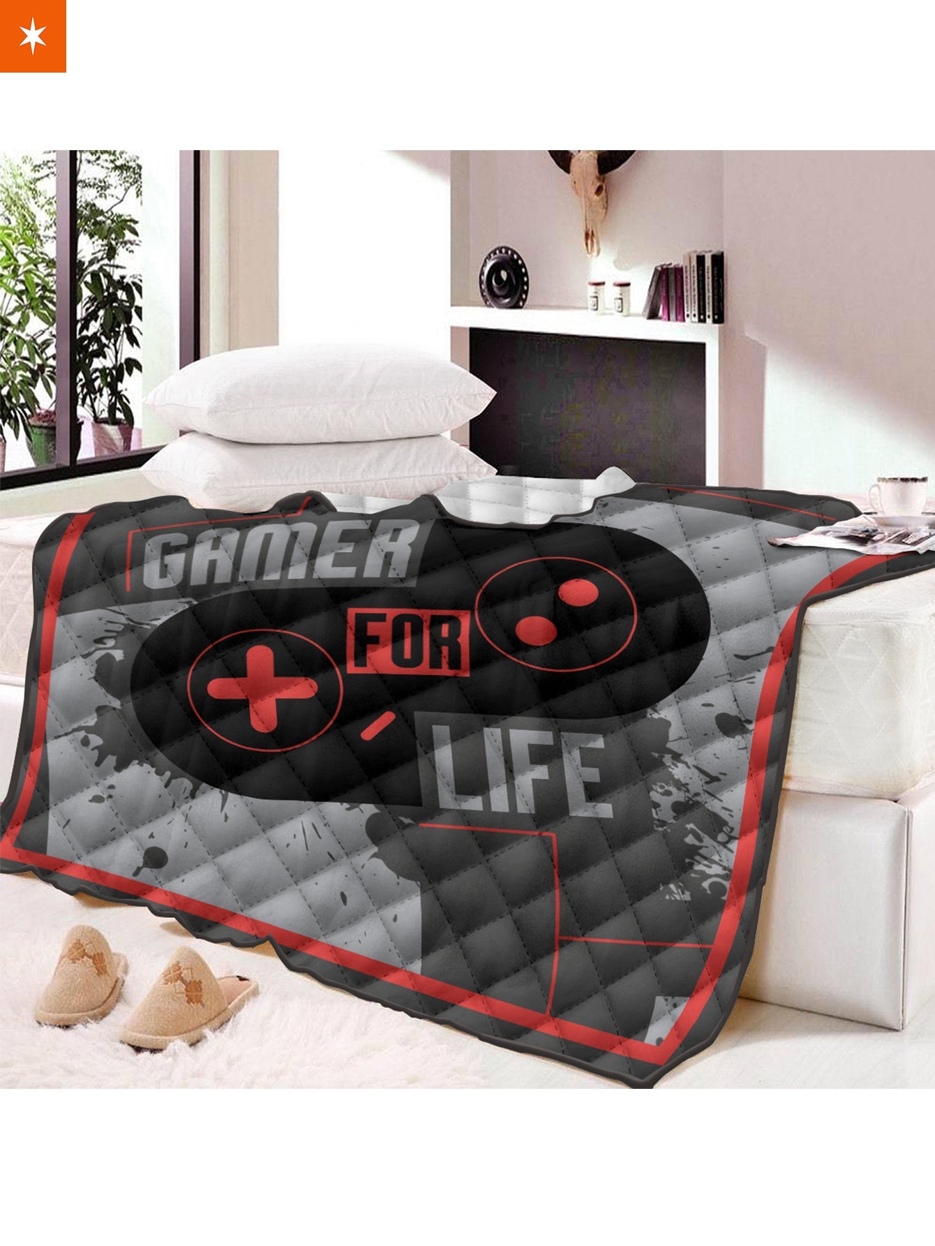Fandomaniax - Gamer for Life Quilt Blanket