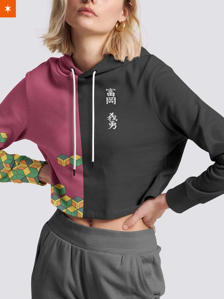 Fandomaniax - Giyu Fashion Cropped Hoodie