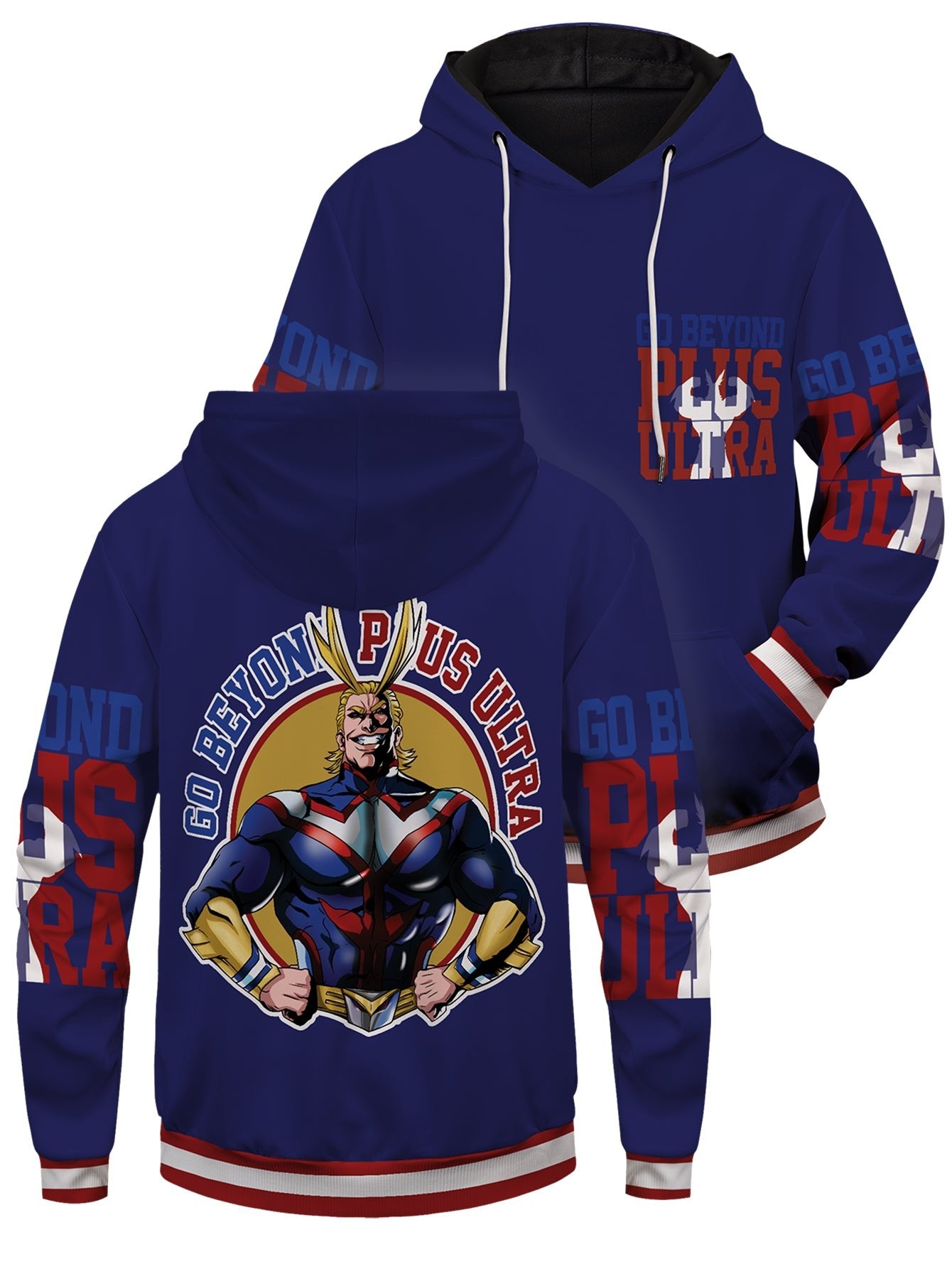 Fandomaniax - Go Beyond All Might Unisex Pullover Hoodie