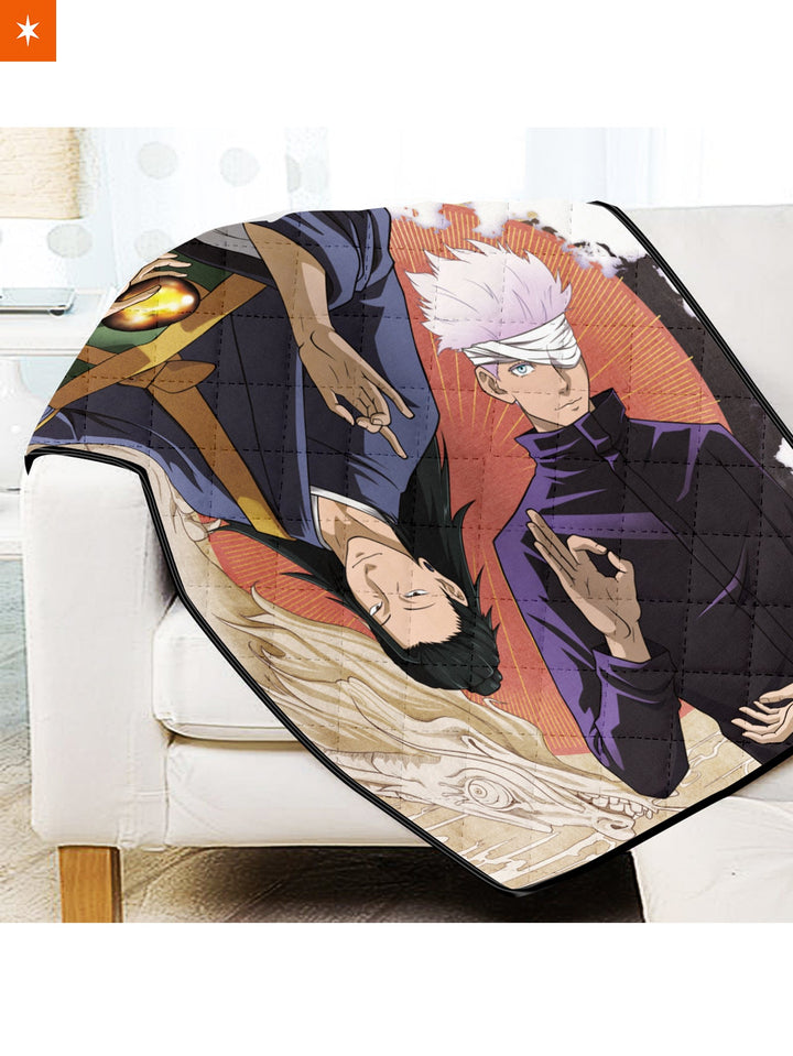 Fandomaniax - Gojo x Geto Cozy Quilt Blanket