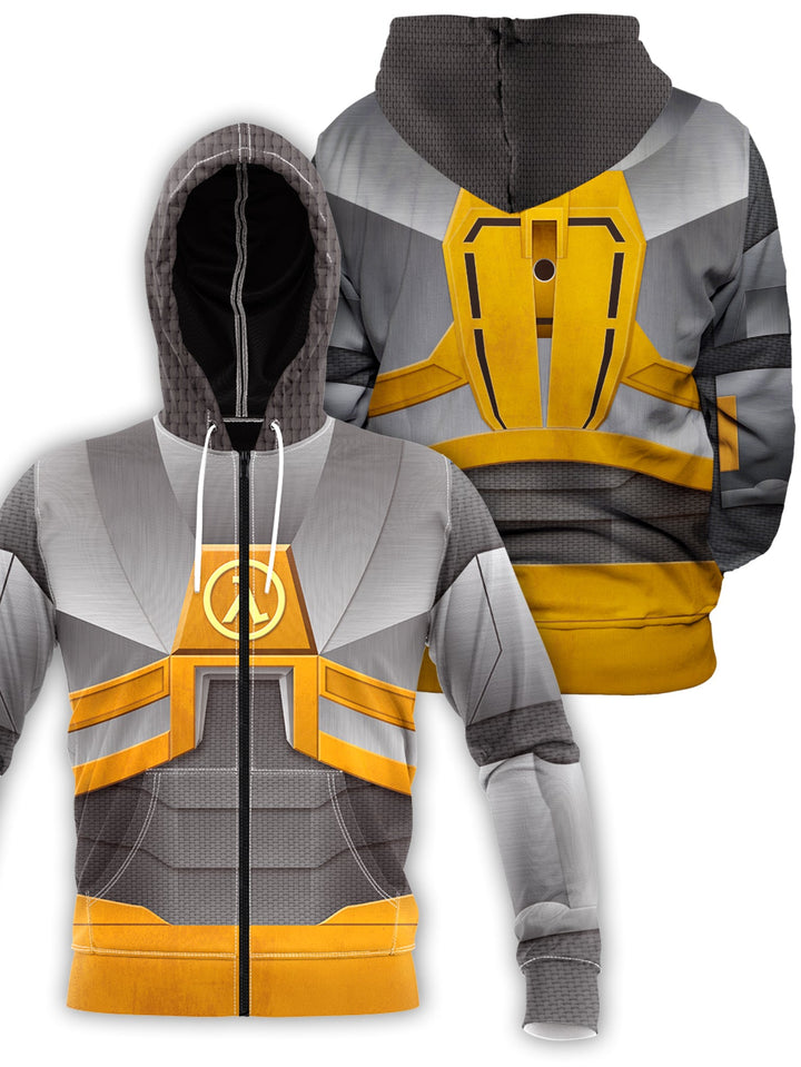 Fandomaniax - Gordon Freeman Unisex Zipped Hoodie