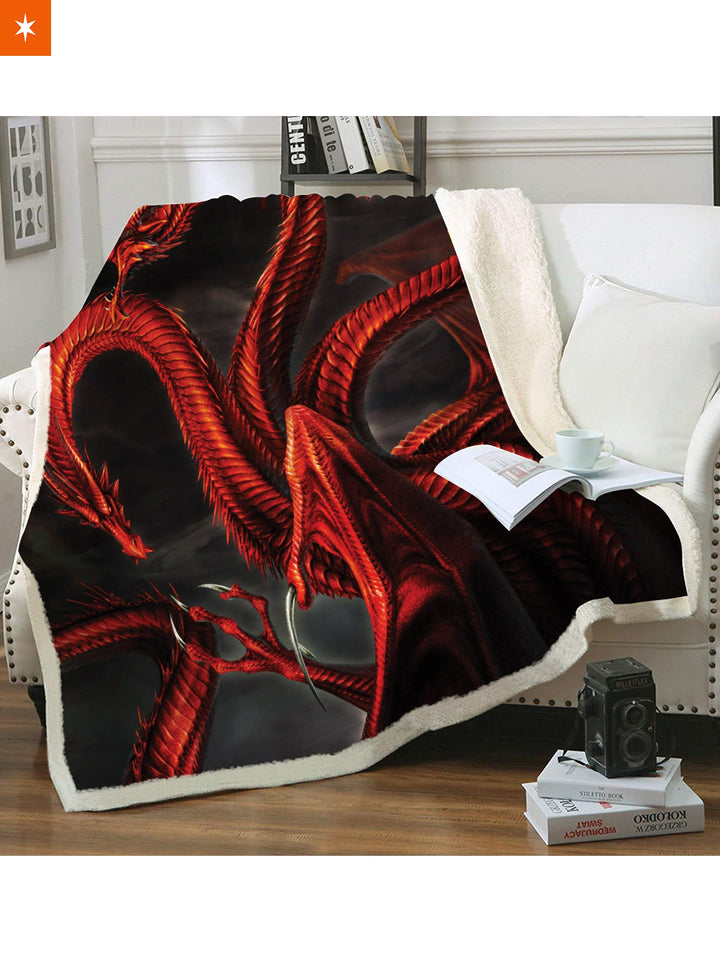 Fandomaniax - GOT Targaryen Sigil Throw Blanket