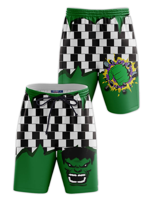 Fandomaniax - Green Hulk Beach Shorts