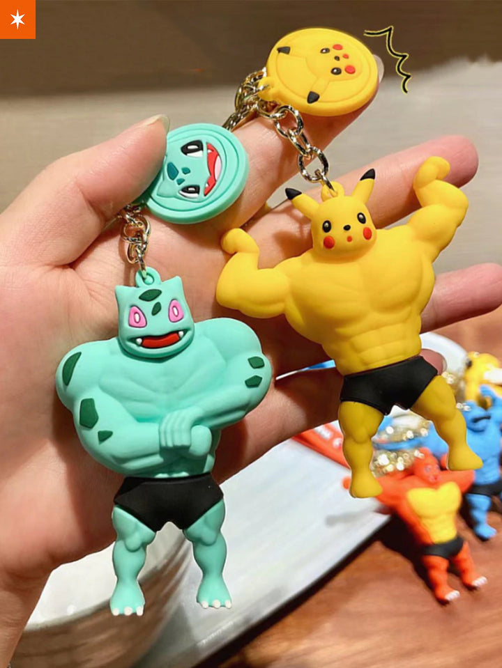 Fandomaniax - Gym Bros Swole Pocket Monsters Keychains/Figurine