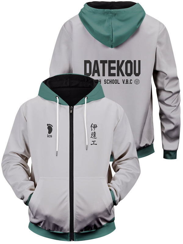 Fandomaniax - Haikyuu Datekou Unisex Zipped Hoodie