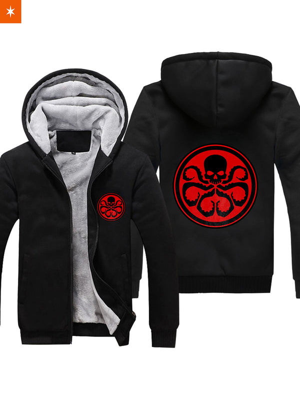 Fandomaniax - Hail Hydra Velvet Hoodie