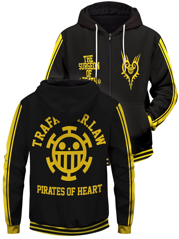 Fandomaniax - Heart Pirates Unisex Zipped Hoodie