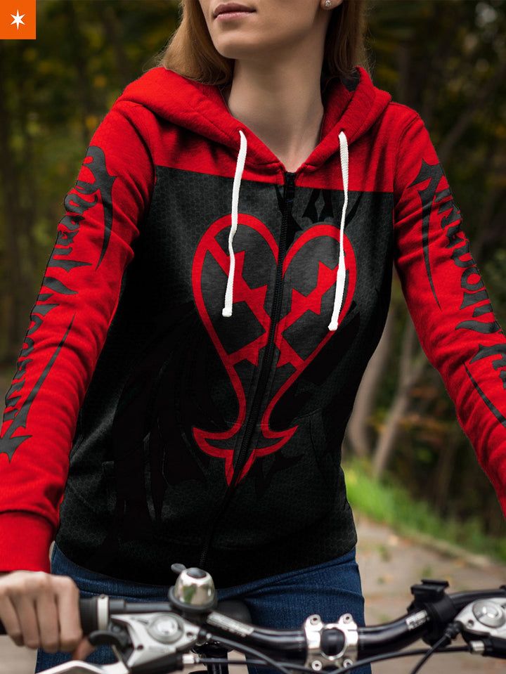 Fandomaniax - Heartless Unisex Zipped Hoodie