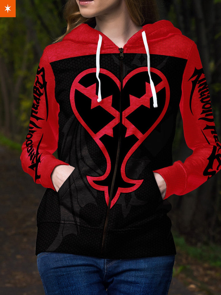 Fandomaniax - Heartless Unisex Zipped Hoodie