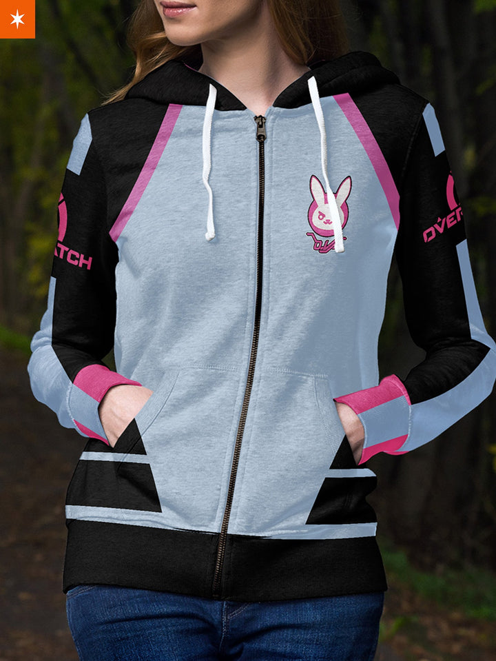 Fandomaniax - Hero D.va Unisex Zipped Hoodie