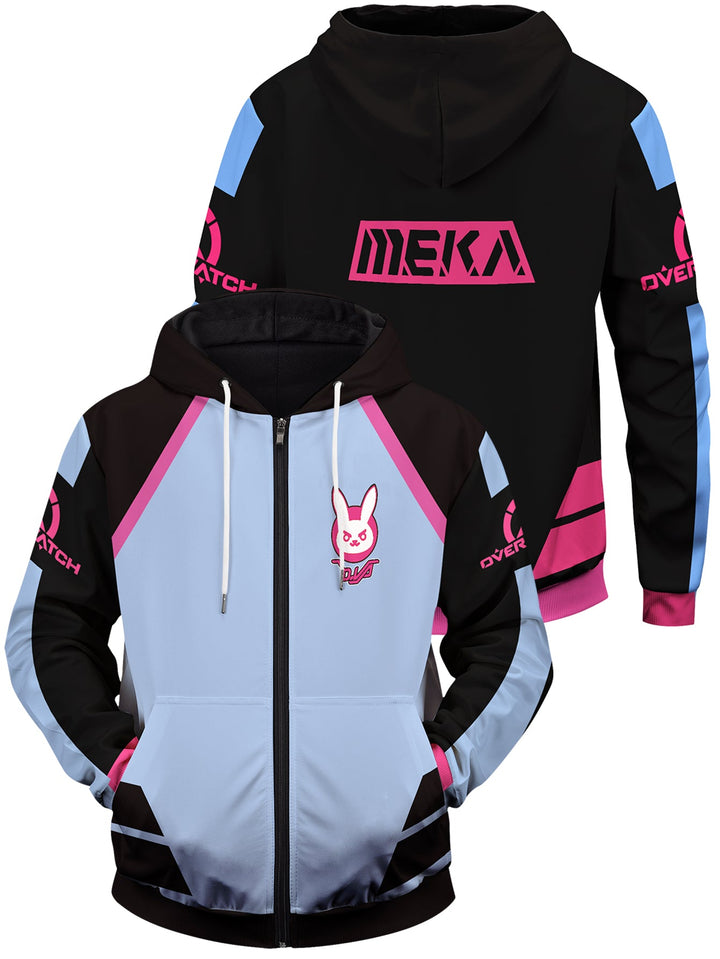 Fandomaniax - Hero D.va Unisex Zipped Hoodie