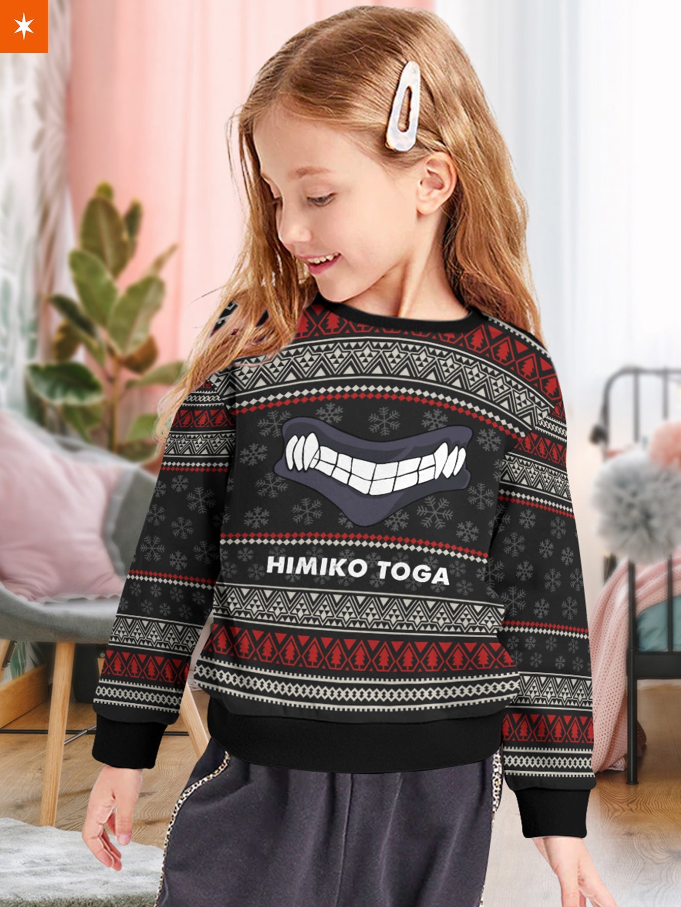 Fandomaniax - Himiko Bite Xmas Kids Unisex Wool Sweater