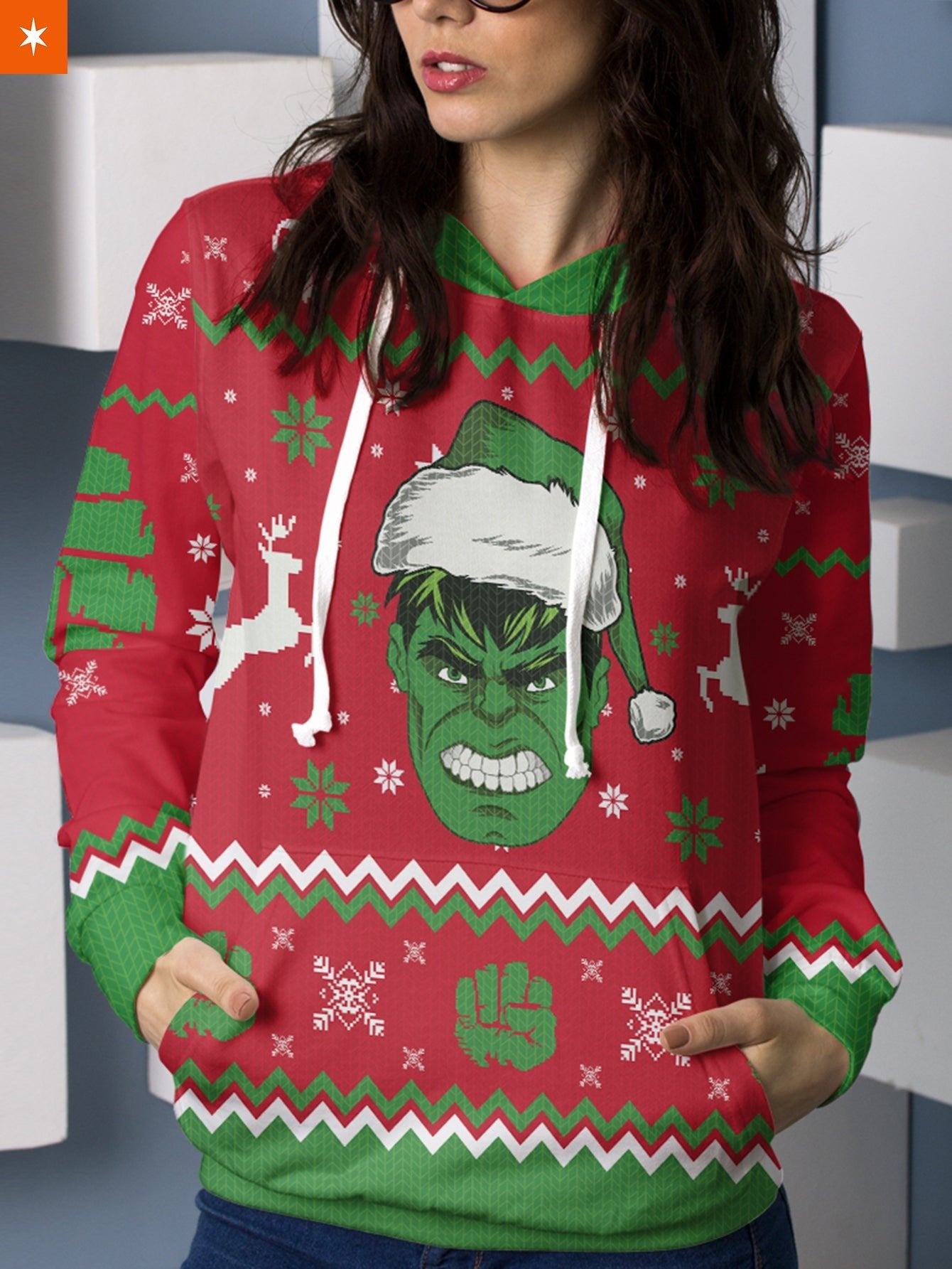 Fandomaniax - Hulk Smashin' Christmas Unisex Pullover Hoodie