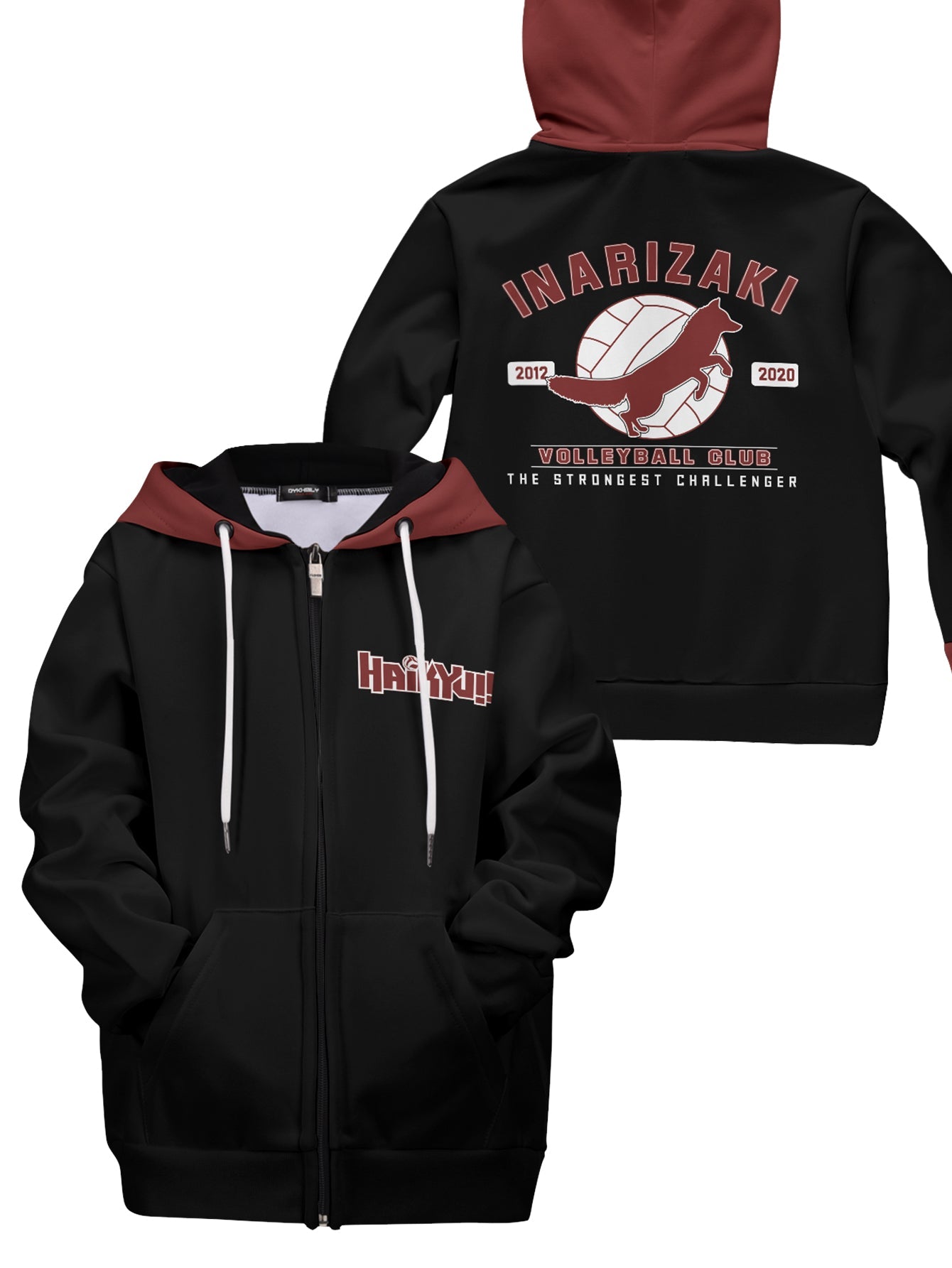Fandomaniax - Inarizaki The Strongest Challenger Kids Unisex Zipped Hoodie