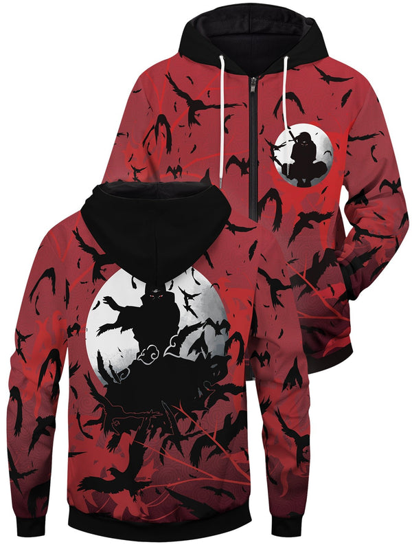 Fandomaniax - Itachi Crow Unisex Zipped Hoodie