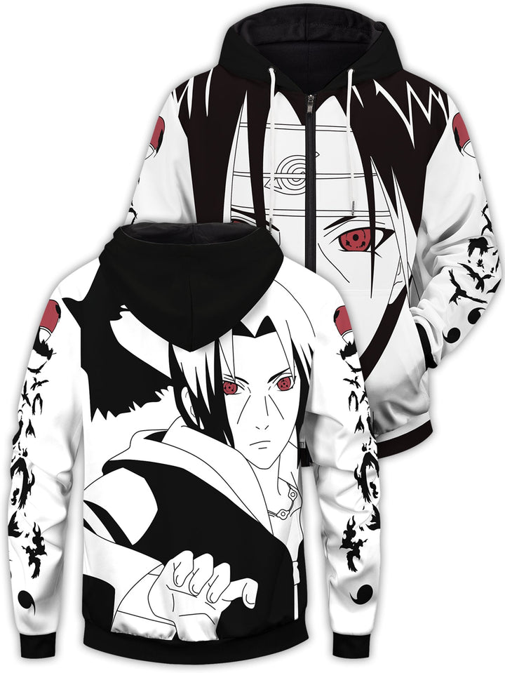 Fandomaniax - Itachi Unisex Zipped Hoodie