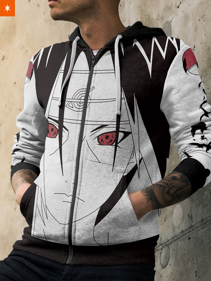 Fandomaniax - Itachi Unisex Zipped Hoodie