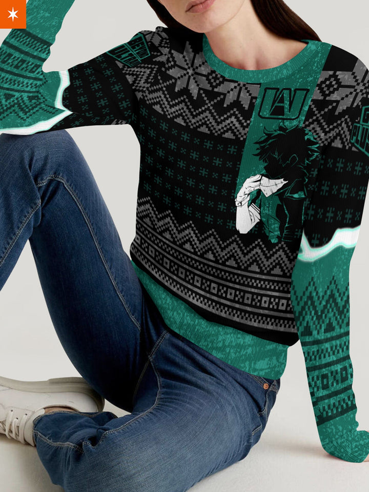 Fandomaniax - Izuku Midoriya Unisex Wool Sweater