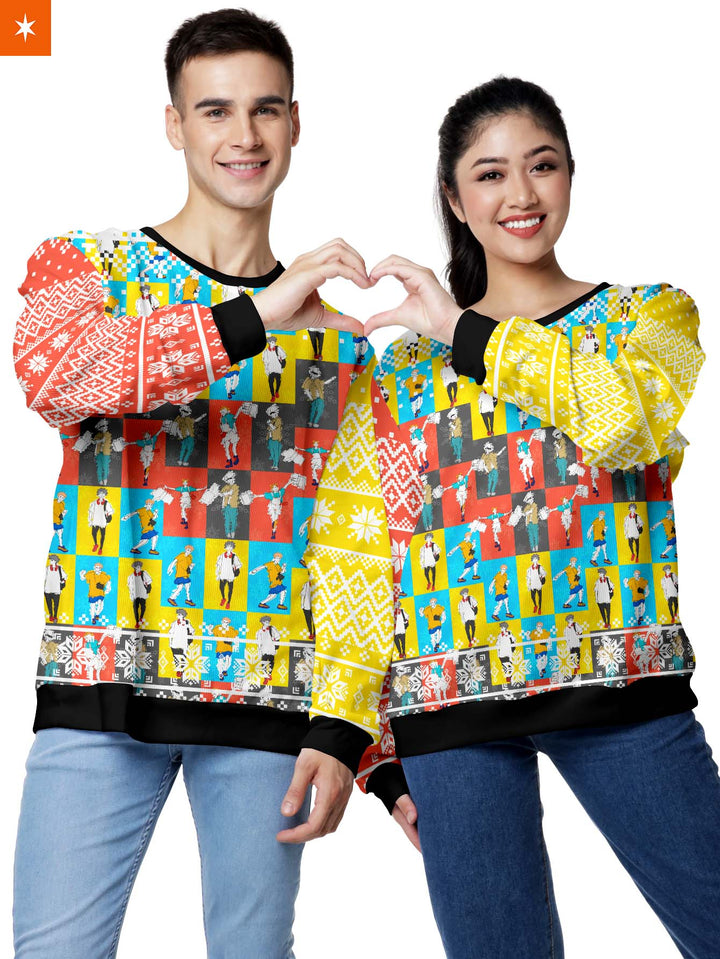 Fandomaniax - JJK Paradise Christmas Unisex Wool Sweater