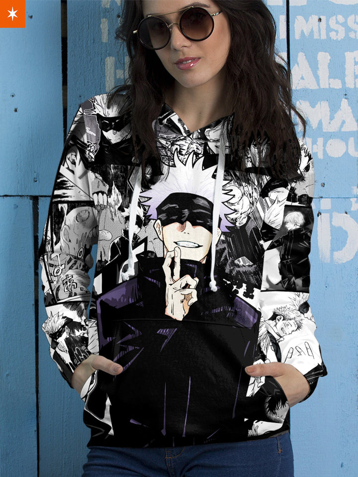 Fandomaniax - Jujutsu Kaisen Gojo Unisex Pullover Hoodie