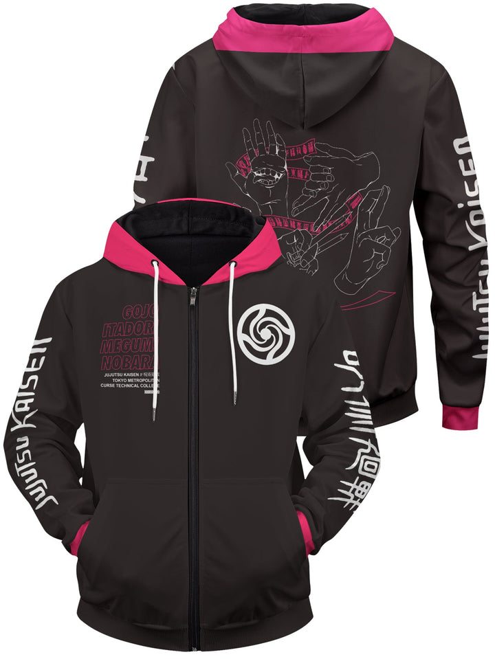 Fandomaniax - Jujutsu Kaisen Unisex Zipped Hoodie