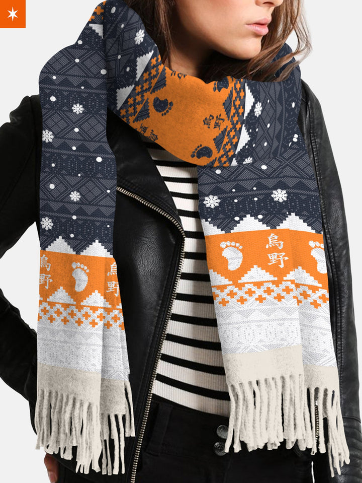 Fandomaniax - [Buy 1 Get 1 SALE] Karasuno Christmas Wool Scarf