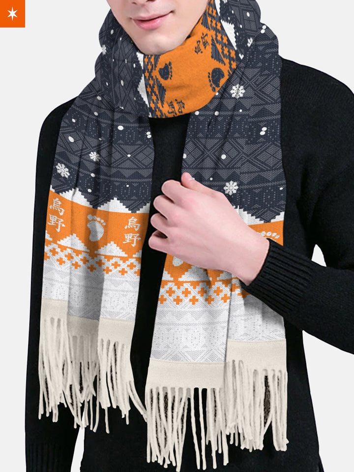 Fandomaniax - [Buy 1 Get 1 SALE] Karasuno Christmas Wool Scarf