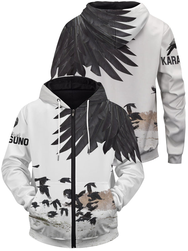 Fandomaniax - Karasuno Crows Unisex Zipped Hoodie