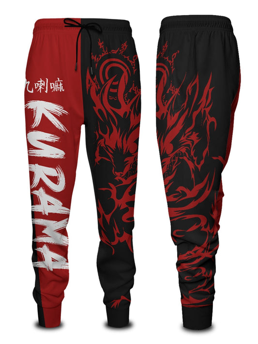 Fandomaniax - Kurama Red Fashion Jogger Pants