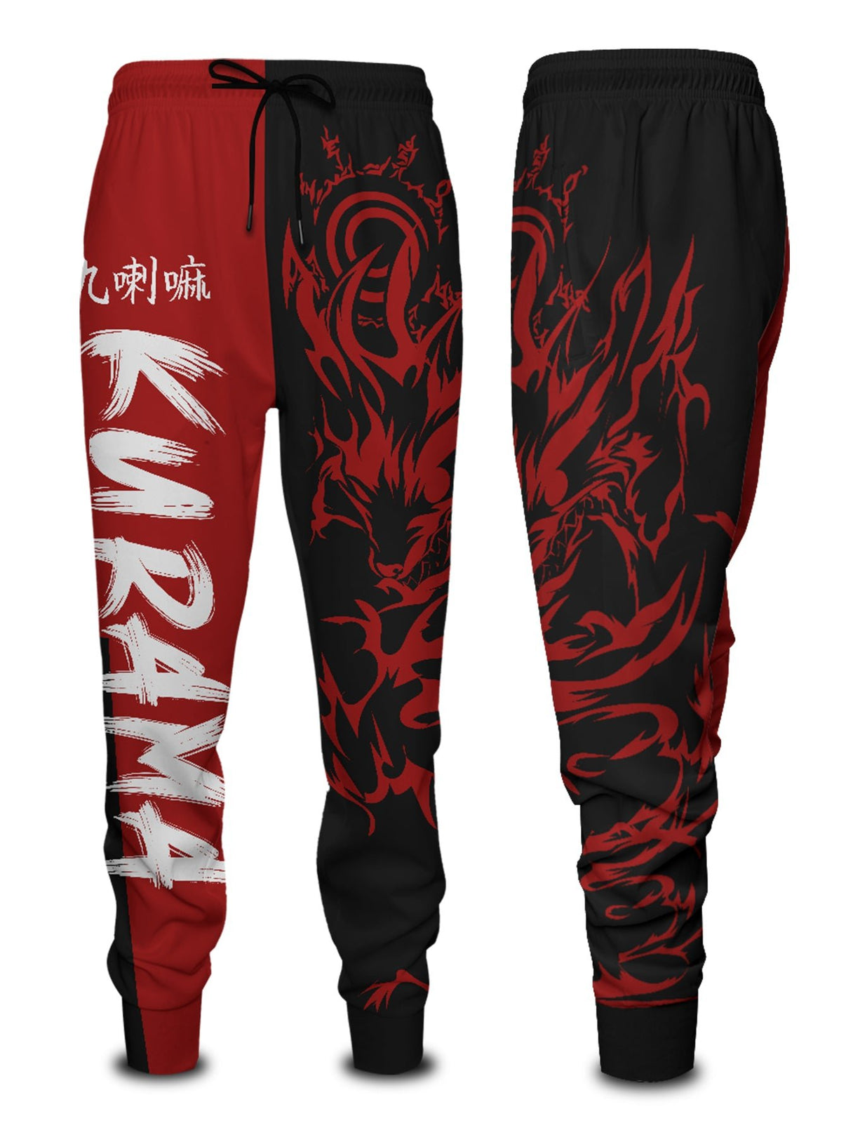 Fandomaniax- Kurama Red Fashion Jogger Pants