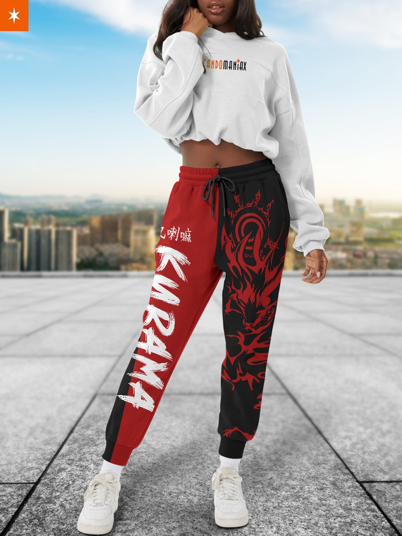 Fandomaniax Kurama Red Fashion Jogger Pants