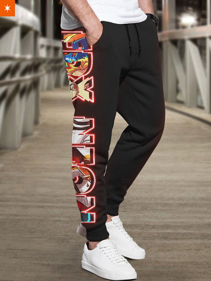 Fandomaniax - Kyojuro Neon Jogger Pants