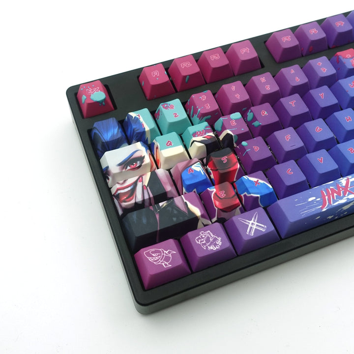 League of Legends | Jinx Keycaps (Limited 50 set ONLy) | Gaming Anime Keycap Sets Keyboard - Goblintechkeys