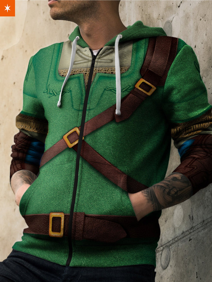 Fandomaniax - Legend of Link Unisex Zipped Hoodie