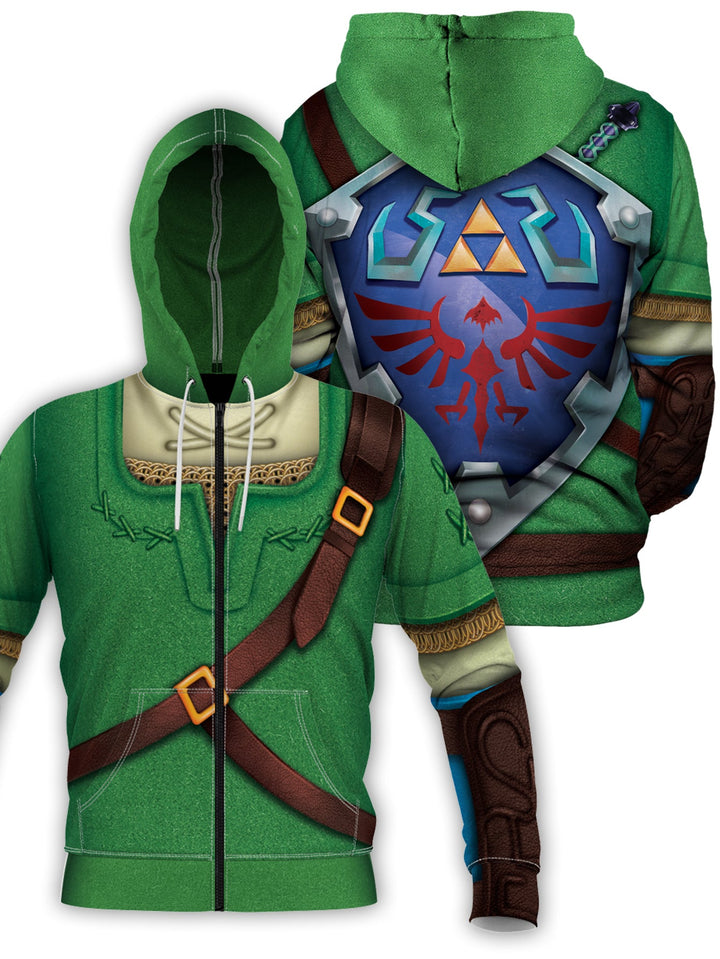 Fandomaniax - Legend of Link Unisex Zipped Hoodie