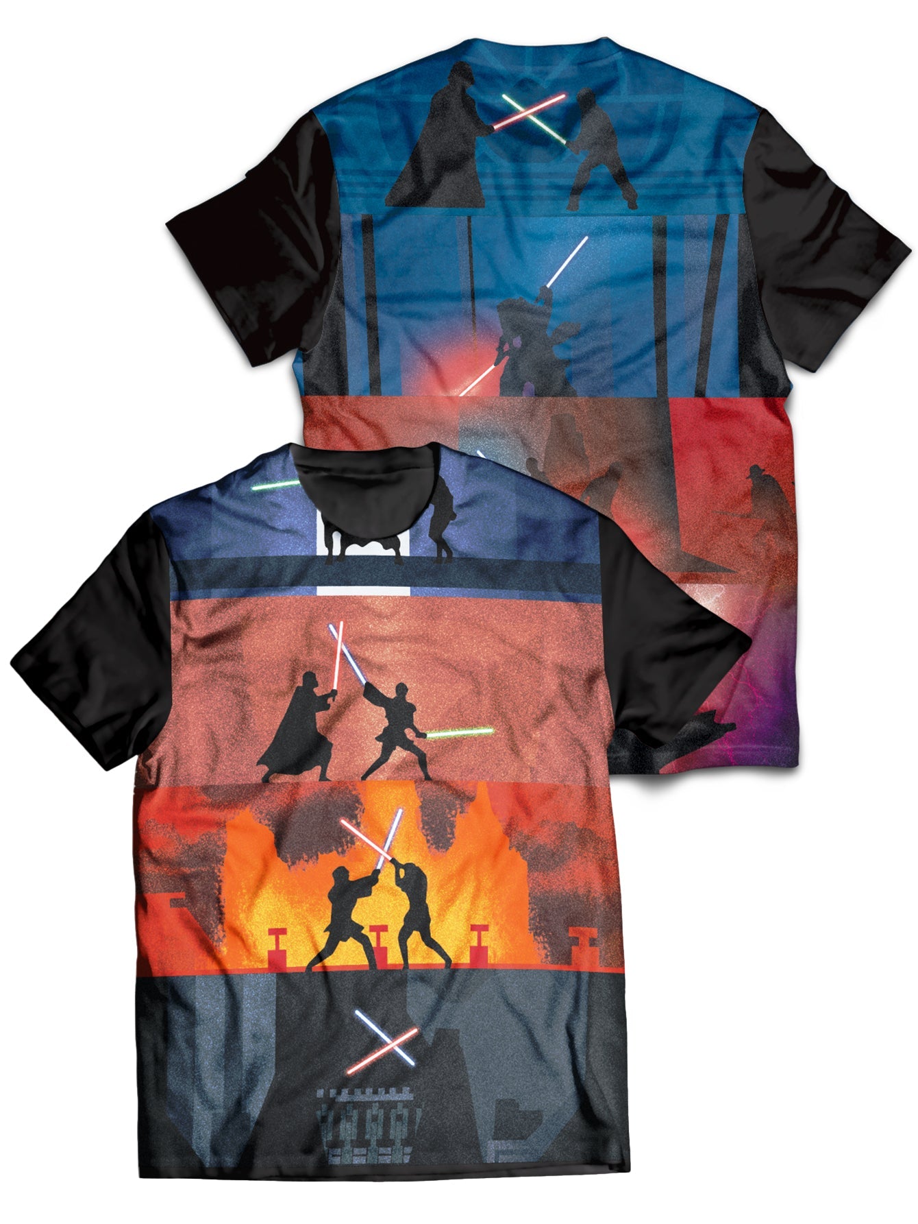Fandomaniax - Lightsaber Battles Unisex T-Shirt